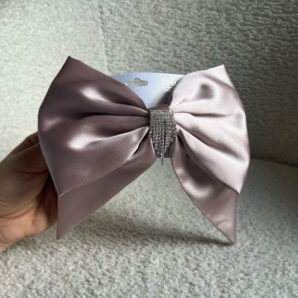 Cubic Zirconia Hair Bow Clip - Picture 6 of 8